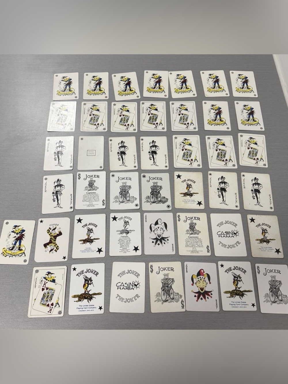 Lot Of 43 Jokers Playing Cards Lot - Casinos, Canada, USA, Colour/Black & White